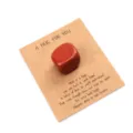 Pocket hug crystal stone gift set with heartwarming greeting card for lovers and friends. - Red Jasper