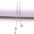 Lotoskette Kristall Pendel Perle Halskette DIY hohler Anhänger Schmuck Zubehör Detail - Doppelte hohle Kugelkette / Silber