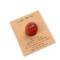Piedra de bolsillo de ágata roja pulida cristal curativo con tarjeta significativa detalle - Ágata roja