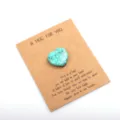 Heart-shaped turquoise stone with greeting card detail, perfect romantic gift for lovers. - 1 Piece / Turquoise