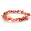 Natural Red Agate Chip Bracelet Gemstone Crystal Irregular Stone Jewelry for Women - Red Agate