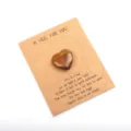 Pocket hug crystal stone gift with heartwarming card, perfect for Valentine's Day and parties. - 1 Piece / Tiger Eye Stone Bracelet