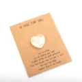 Pocket hug crystal heart stone with greeting card gift for Valentine day party school. - 1 Piece / White Crystal
