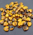Coeurs en cristal de pierre d'oeil de tigre naturel 20mm non perces lot de deco - Œil de tigre
