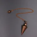 Antik Bronze Metall Kegel Anhänger Halskette Pendel für Weissagung Spirituell Schmuck Variante - Abnehmbarer Flachkegel / Bronze