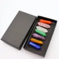 Natural crystal hexagonal column set with gift box for yoga meditation and DIY decor. - Hexagonal Crystal Point with Box