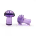 Mini purple crystal mushroom figurine for DIY micro landscape garden potted plant decoration. - Transparent Purple