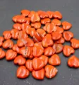 Piedras preciosas de cristal rojo en forma de corazón para decoración del hogar y manualidades DIY. - Jaspe Rojo / 1 Pieza/Paquete (20*20*6mm)