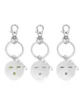 Porte-clés en métal avec pendentif visage minimaliste, accessoire de sac et bijou quotidien. - Bleu et bleu-vert lumineux / Vert-Visage Soupirant