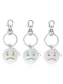 Set de porte-clés en métal avec pendentif visage triste accessoires de sac tendance - Bleu et bleu-vert lumineux / Bleu-Visage Triste (NY1268)