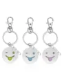 Porte-clés en métal avec pendentif emoji clin d'œil mignon accessoire de sac cadeau idéal - Bleu et bleu-vert lumineux / Bleu-Bonne Surprise (NY1283)