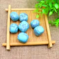 Natural turquoise crystal tumbled stones set, irregular shape energy healing stones for yoga decor. - Turquoise