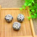Natural polished stone variant, premium crystal tumbled stones for yoga and home decor use. - Spotted Stone
