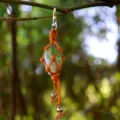 Natürlicher Rohstein Kristall handgemachte gewebte Schlüsselanhänger Tasche Anhänger. - Grüner Aventurin Anhänger / Grüner Aventurin