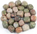 Natural unakite tumbled stones polished crystal healing stones for home decor and crafts crafting - Unakite / 100g Pack