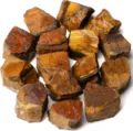 Natuurlijke tijgeroog ruwe steen kristal mineraal voor aquariumdecoratie en DIY handwerk. - Tijgeroog stenen armband / 100g Verpakking