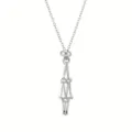 Silver metal cage pendant necklace adjustable chain for crystal stone holder jewelry - S / Silver
