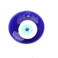 Turkish Evil Eye Glass Pendant Blue Nazar Amulet DIY Necklace Charm Jewelry Making Bead - Bare Pendant Without Clasp / 30mm