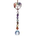 Crystal suncatcher tree of life car pendant hanging ornament chakra gemstones decor. - Heart-shaped Tree / Bronze