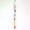 Ruw Kristal 7 Chakra Wandhangende Decoratie Steen Windspel Genezende Edelsteen Ornament - Zeshoekige kolom in draadomwikkelde stijl