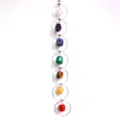 7 chakra ruw kristal edelsteen muurhangende decoratie helende steen spiritueel sieraad - Irreguliere getrommelde stenen