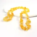 Vista dettagliata della collana di perle di cristallo giallo naturale accessori gioielli DIY - Singola Perla 5-8mm / Topazio