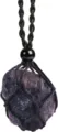 Natürlicher lila Rohkristall Edelstein gewebtes Netz Wrap Anhänger Halskette Alltag. - Roher Amethyst / Schwarzer Netzbeutel mit schwarzen Perlen