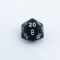 Black multi-sided game dice for tabletop board games and entertainment activities. - Numbered Style (AL6803) / 1 Piece/Pack / Transparent Black