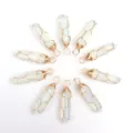 Handgefertigter drahtgewickelter sechseckiger Kristall Anhänger Kugel Halskette Schmuck - Nur Anhänger (Ohne Kette) / Drahtumwickelter Opal in Gold