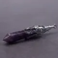 Natuerlicher Amethyst Kristall sechseckiger Anhaenger Detailansicht fuer Yoga Pendel. - Lila Amethyst Anhänger / Nur Anhänger (Ohne Kette) / Silber Amethyst