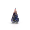 Piramide de resina de cristal virutas alambre de cobre piedra curativa detalle - Lapislázuli / Adorno de pirámide hexagonal