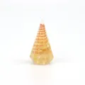 Pirámide orgone de grava de cristal amarillo natural artesanal resina decoración yoga - Citrino / Adorno de pirámide hexagonal