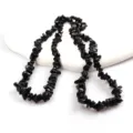 Collana di perle di pietre preziose nere, accessorio per gioielli fai da te in cristallo. - Singola Perla 5-8mm / Agata nera