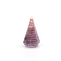 Pirámide de cristal de amatista hecha a mano resina orgón yoga meditación decoración - Amatista / Adorno de pirámide hexagonal