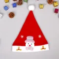 Christmas hat festive adult kids plush holiday party decoration photo props snowman red white - Snowman Christmas Hat (Adult)