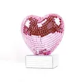 Pink Heart Disco Ball Mirror Decoration for Wedding Party Valentine Desktop Prop - Pink
