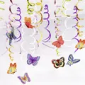 Colorful butterfly spiral hanging decorations for party, festival, birthday and home decor. - Butterfly Style / 15 Pieces per Set