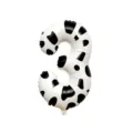 40 inch black and white cow print number 3 foil balloon for birthday party decoration - Number 3