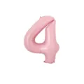 Pink number 4 foil balloon for birthday party decorations, 40 inch helium balloon cute. - Number 4