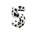 40 inch cow print number 5 foil balloon for birthday party decorations and festival events. - Number 5