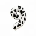 40 inch black and white cow print number 9 foil balloon for birthday party decorations. - Number 9