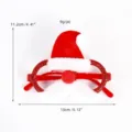 Christmas party glasses with red Santa hat and white beard frame holiday festive dress up - Painted Red Hat Deer Glasses