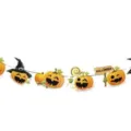 Guirlande en papier citrouille d'Halloween bannière de fête décoration suspendue - WAZ-2 Citrouille de dessin animé à paillettes