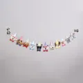 Cute dog birthday party banner with cute puppy face cutouts, perfect for pet celebrations. - Dog Paw Print & Expression Style (Small)
