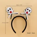Halloween spring headband with cute skull and bows, perfect for party costume and dress up. - One Size / Halloween Headband WTK-10 (Skull)
