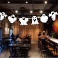 Halloween fantôme papier guirlande bannière suspendue fête décoration effrayant déco SKU - WAZ-1 (Fantôme Blanc à Paillettes)