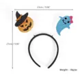 Halloween pumpkin ghost headband cute spring hair hoop holiday party costume accessory - One Size / Halloween Headband WTK-12 (Pumpkin/Blue Ghost)