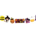 Bannière en papier d'Halloween citrouille chauve-souris guirlande pour fête décoration - Style de Lettres de Petite Sorcière