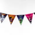 Halloween guirlande en papier decoration suspendue effrayante citrouille sorciere fete - Triangle Halloween Party