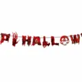 Guirlande en papier d'Halloween lettres sanglantes effrayantes décoration de fête suspendue - WSLQ-18 (Style Lettres Rouges HAPPY HALLOWEEN)